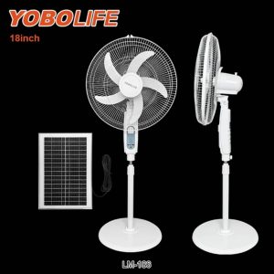 YOBOLIFE DC 18INCHE RECHARGEABLE FAN